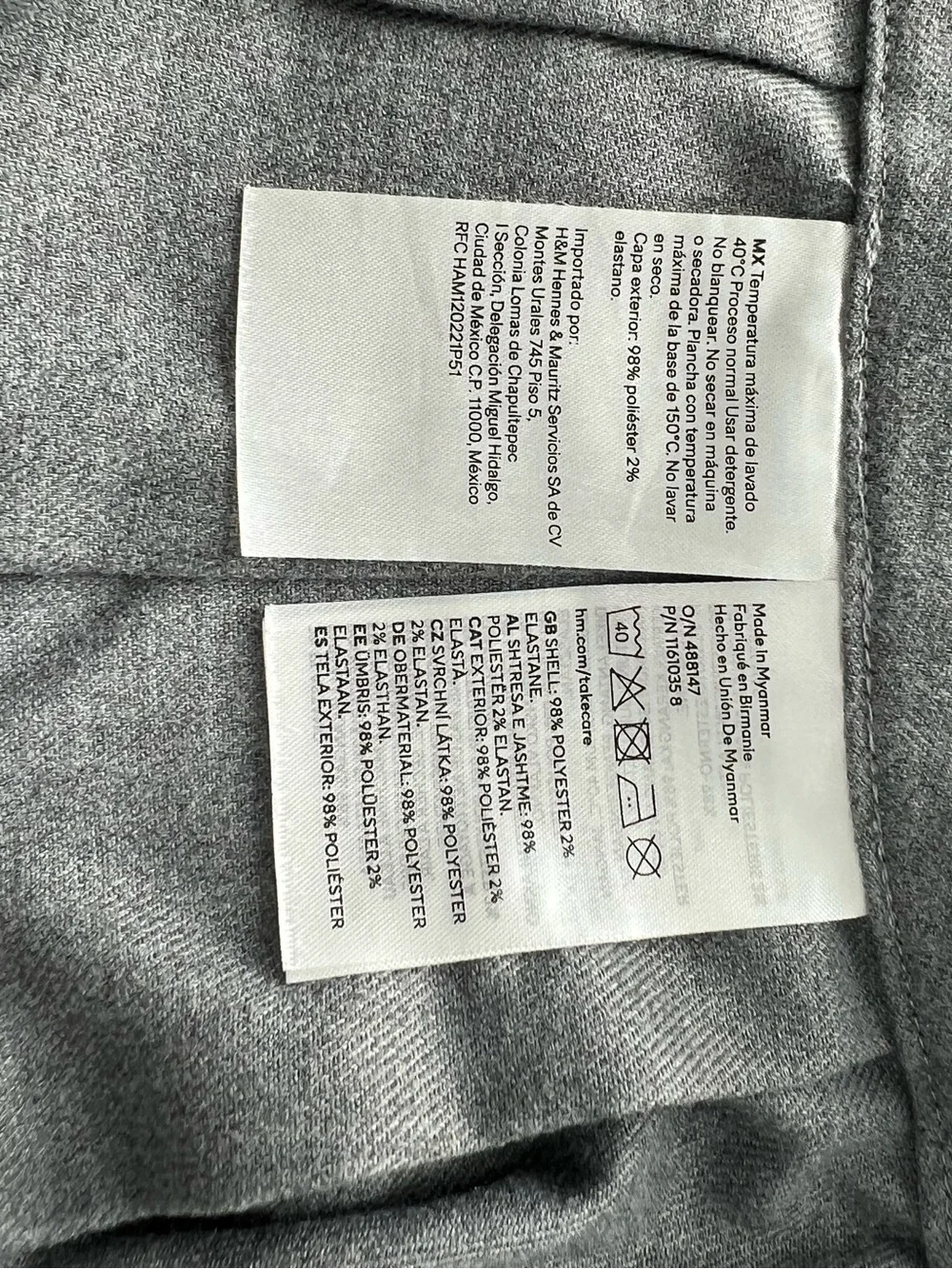 H&M Gray Pleated Mini Skirt